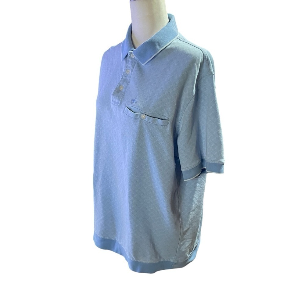 Arnold Palmer Blue Pullover Button up Polo Shirt Size 42-44 Great Condition